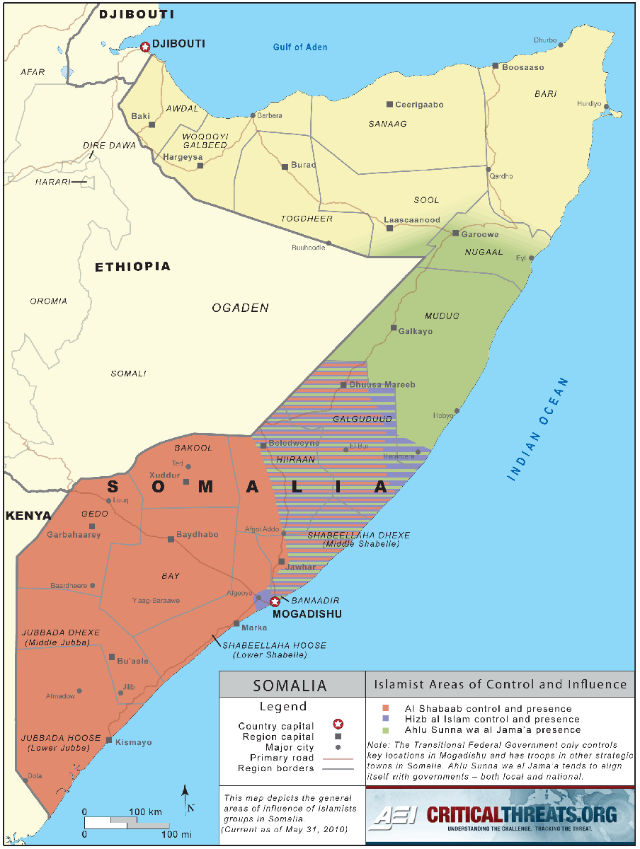 AEI Somalia Map Islamist 0610 