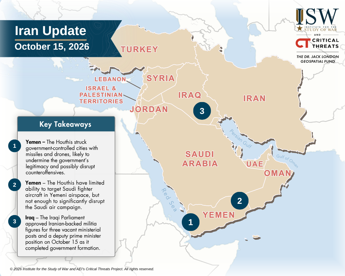 Iran Update, October 15, 2026