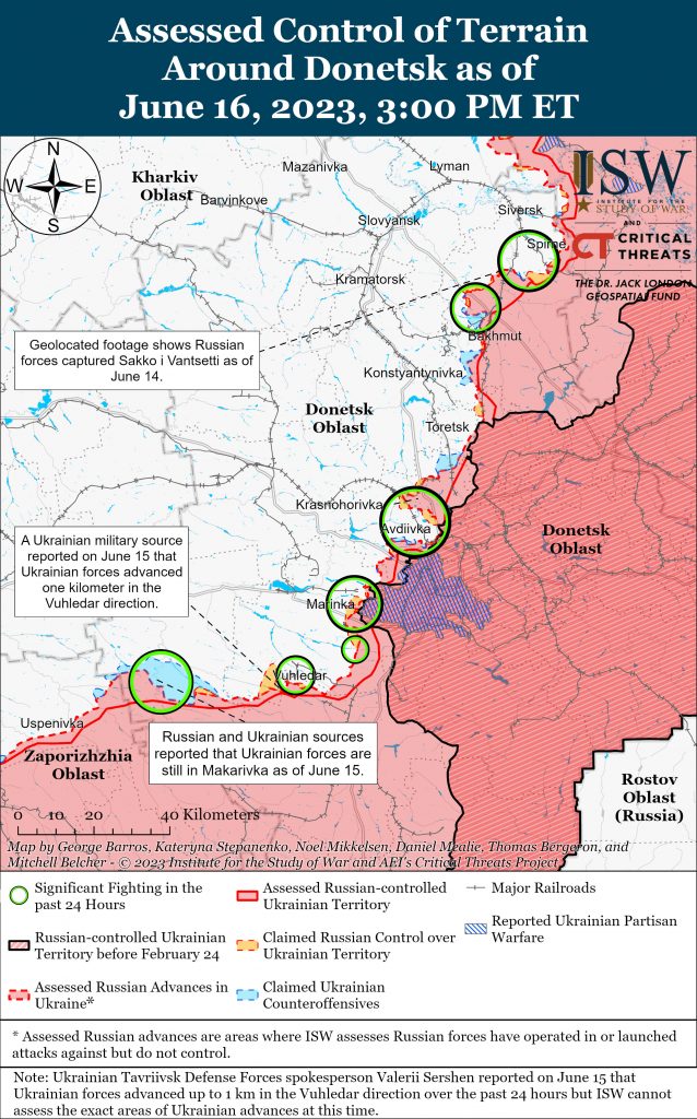 Donetsk Battle Map Draft June 162023