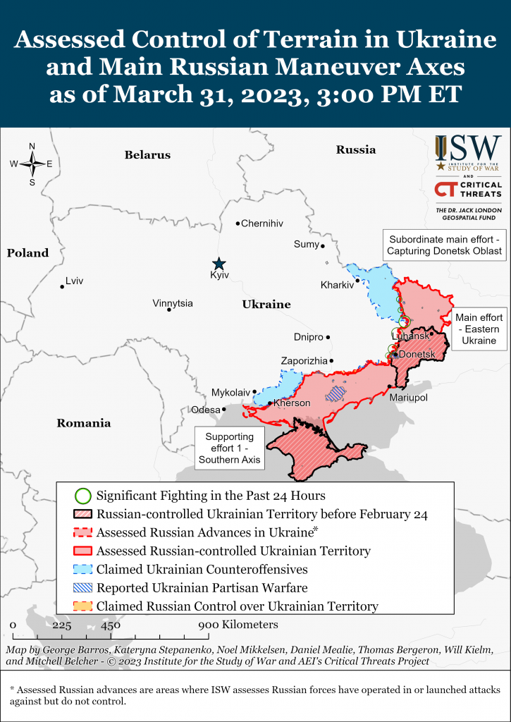 Russian Offensive Campaign Assessment, March 31, 2023 - Vimarsana News