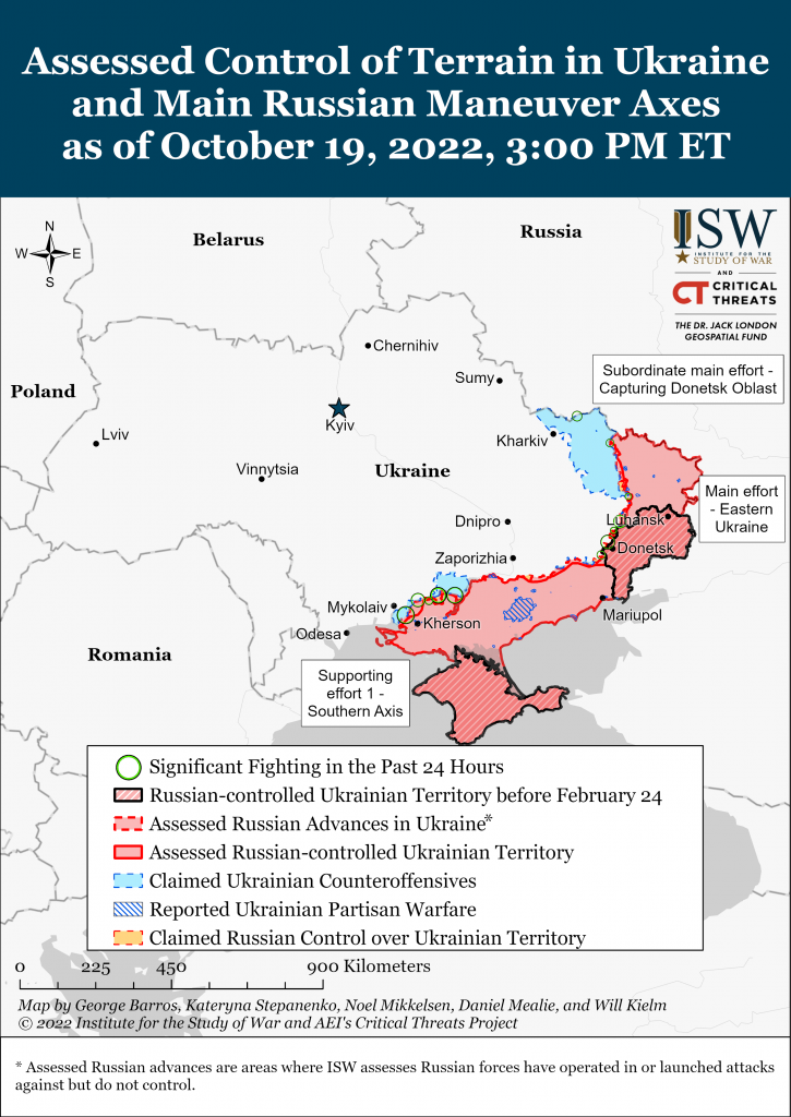 Russian Offensive Campaign Assessment, October 19