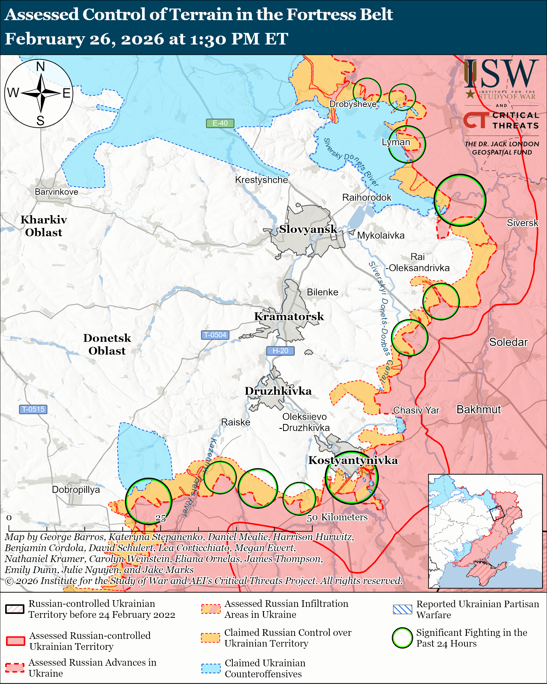 Russian Offensive Campaign Assessment February 26 2026 Critical Threats Fortress Belt February 26 2026 