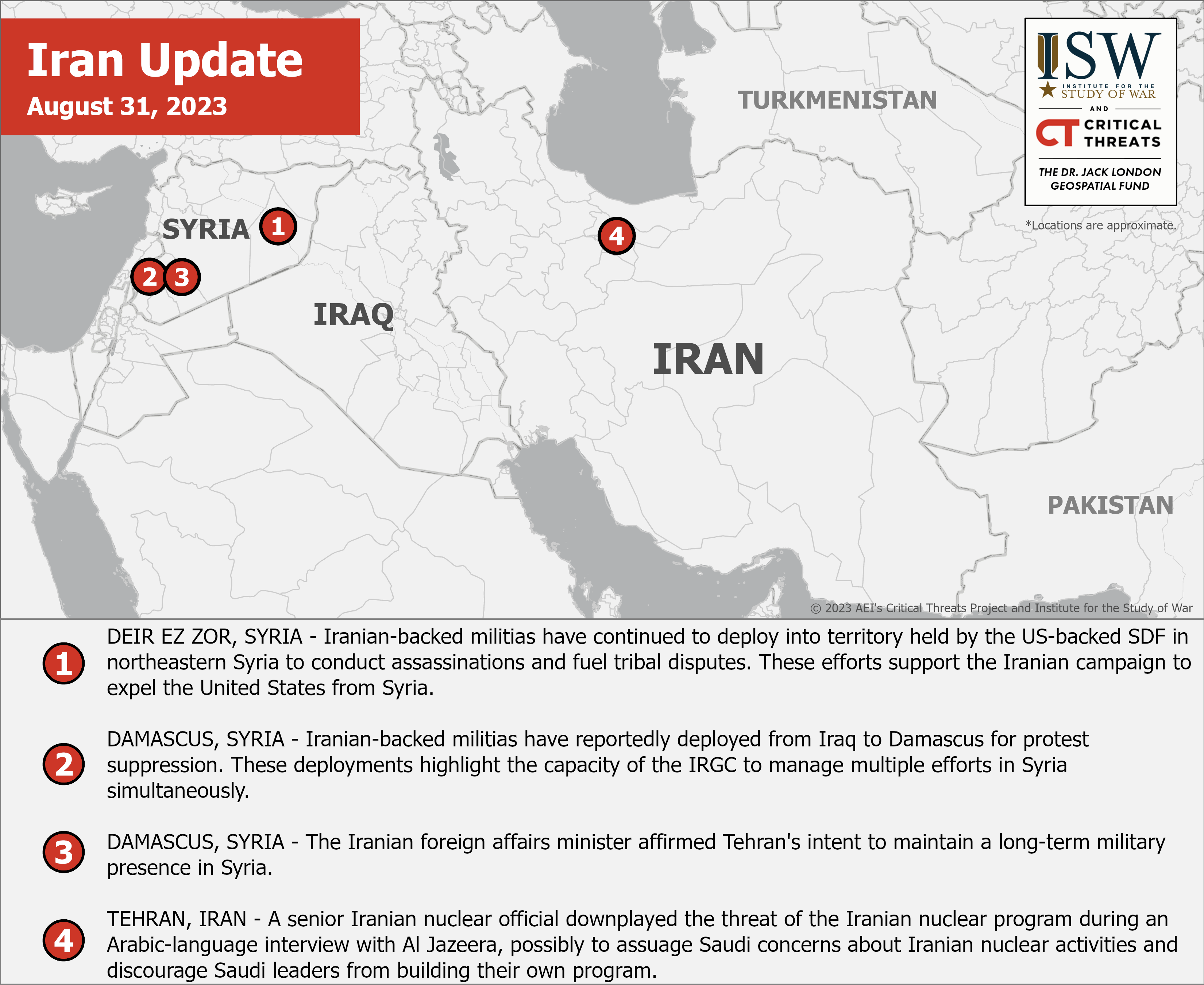 Iran Update, August 31, 2023 | Critical Threats