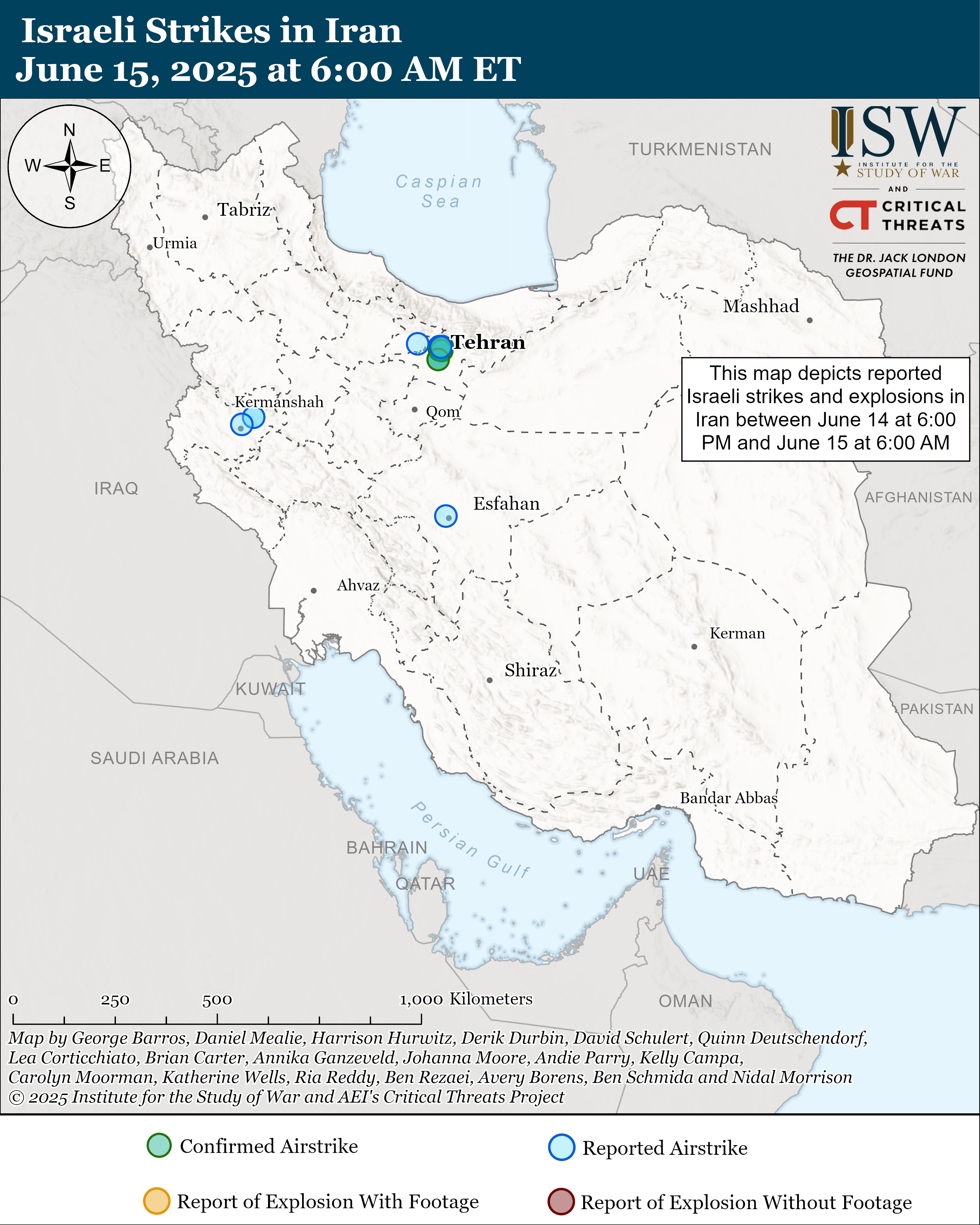 Iran Update Special Report, June 15, 2025, Morning Edition