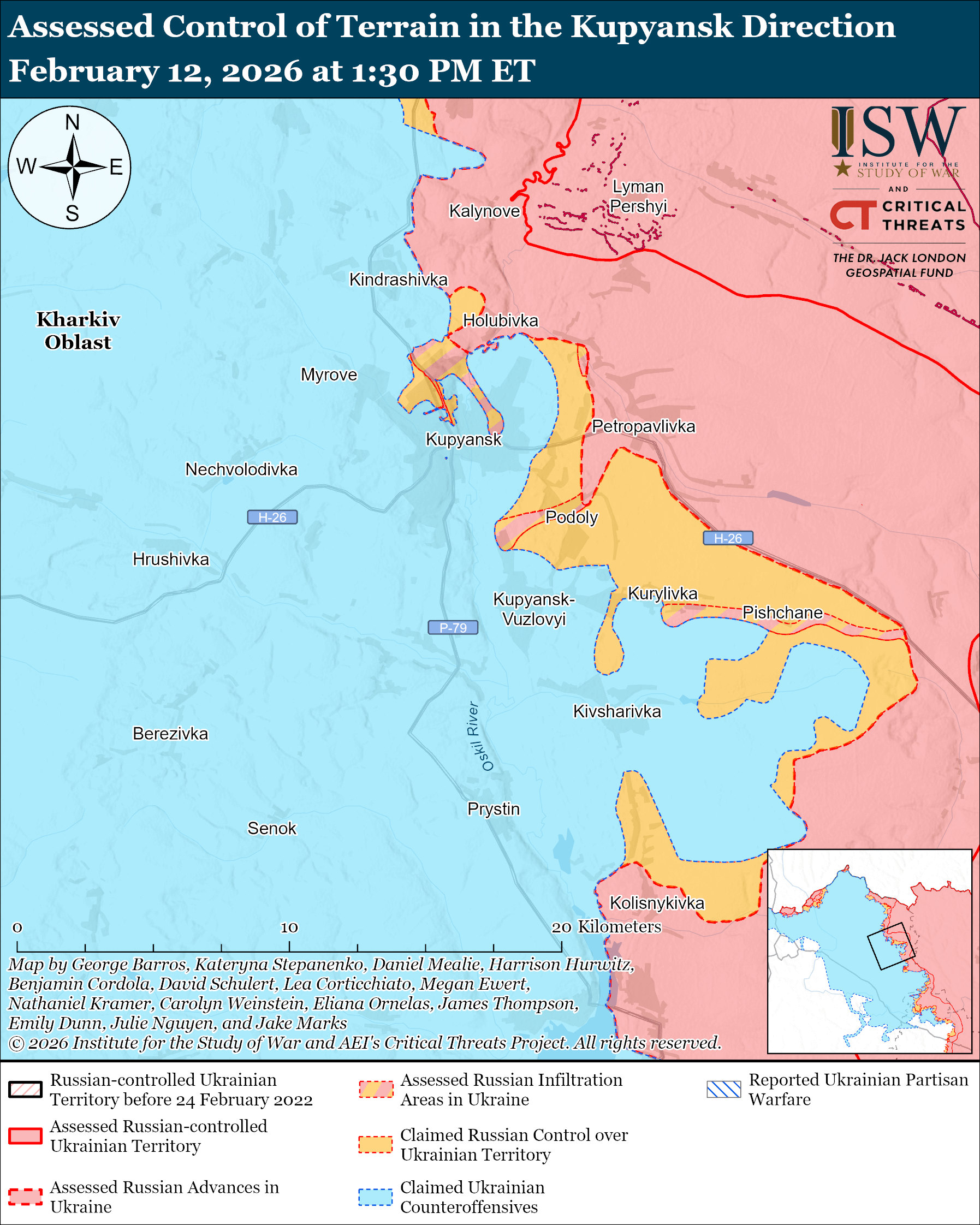 Russian Offensive Campaign Assessment February 12 2026 Critical Threats Kupyansk Direction February 12 2026 