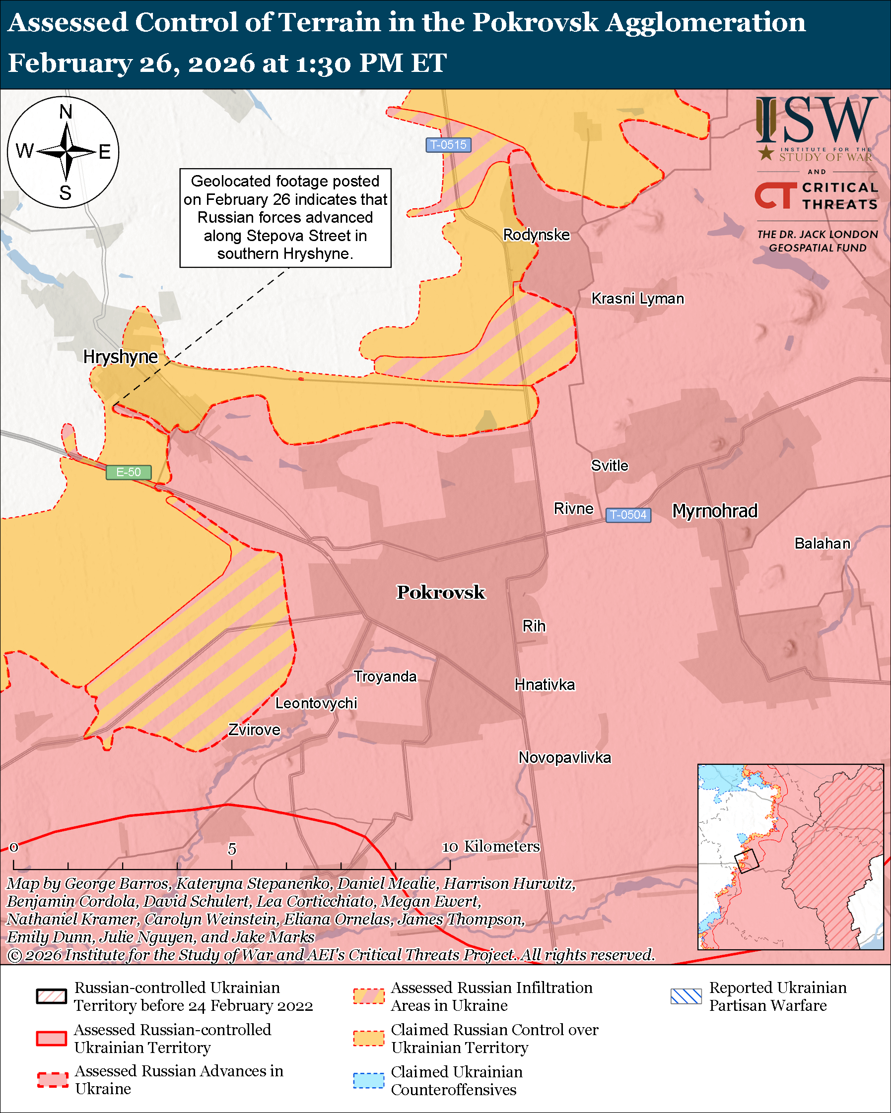 Russian Offensive Campaign Assessment February 26 2026 Critical Threats Pokrovsk February 26 2026 