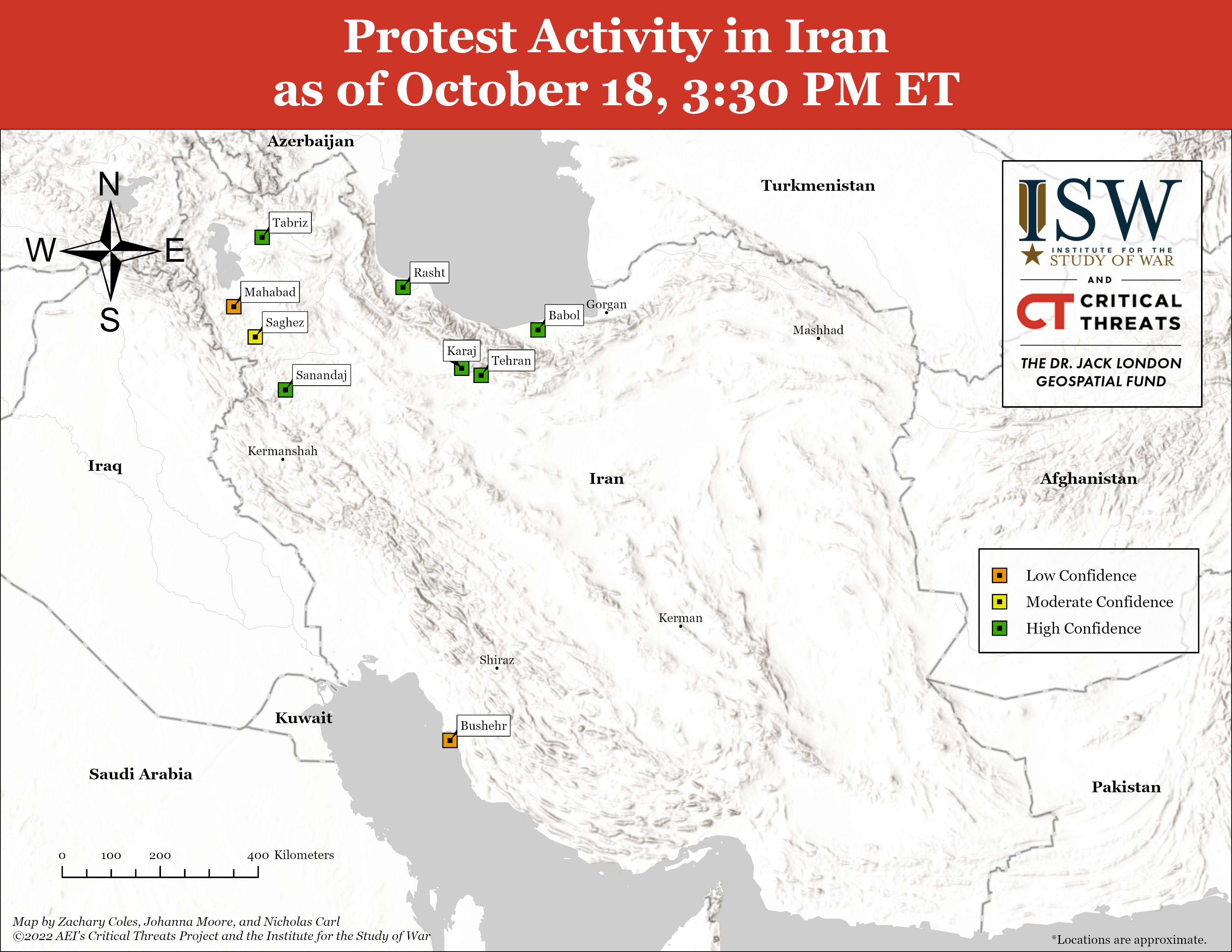 Irán teocracia islamista y  potencia  capitalista  zonal. - Página 17 Protest-Map-18-OCT