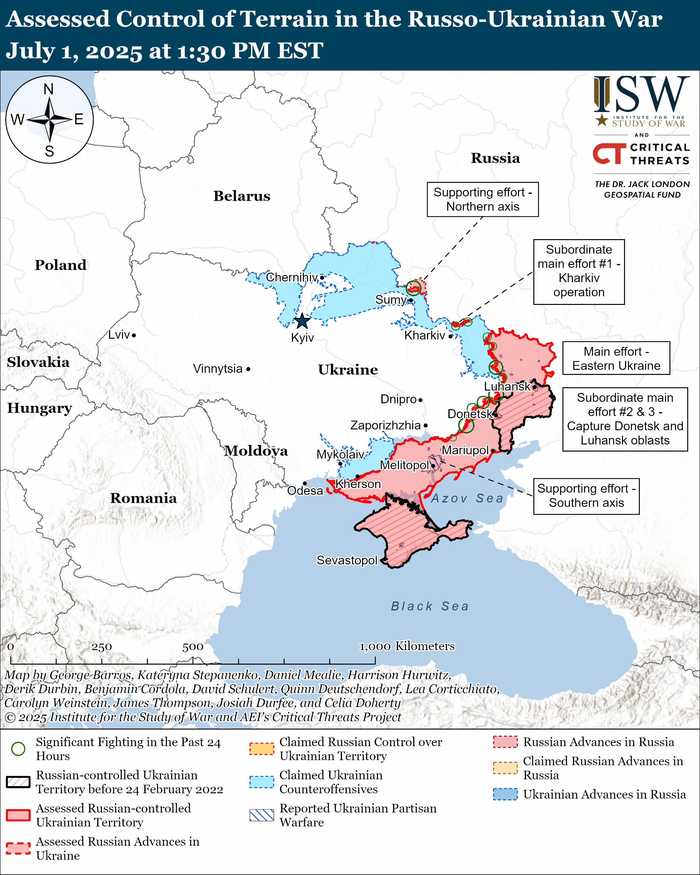 Russian Offensive Campaign Assessment, July 1, 2025