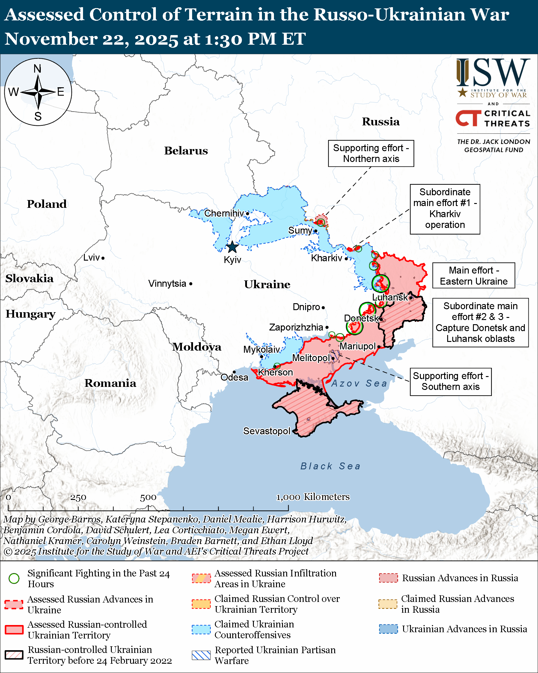 Russian Offensive Campaign Assessment, November 22, 2025