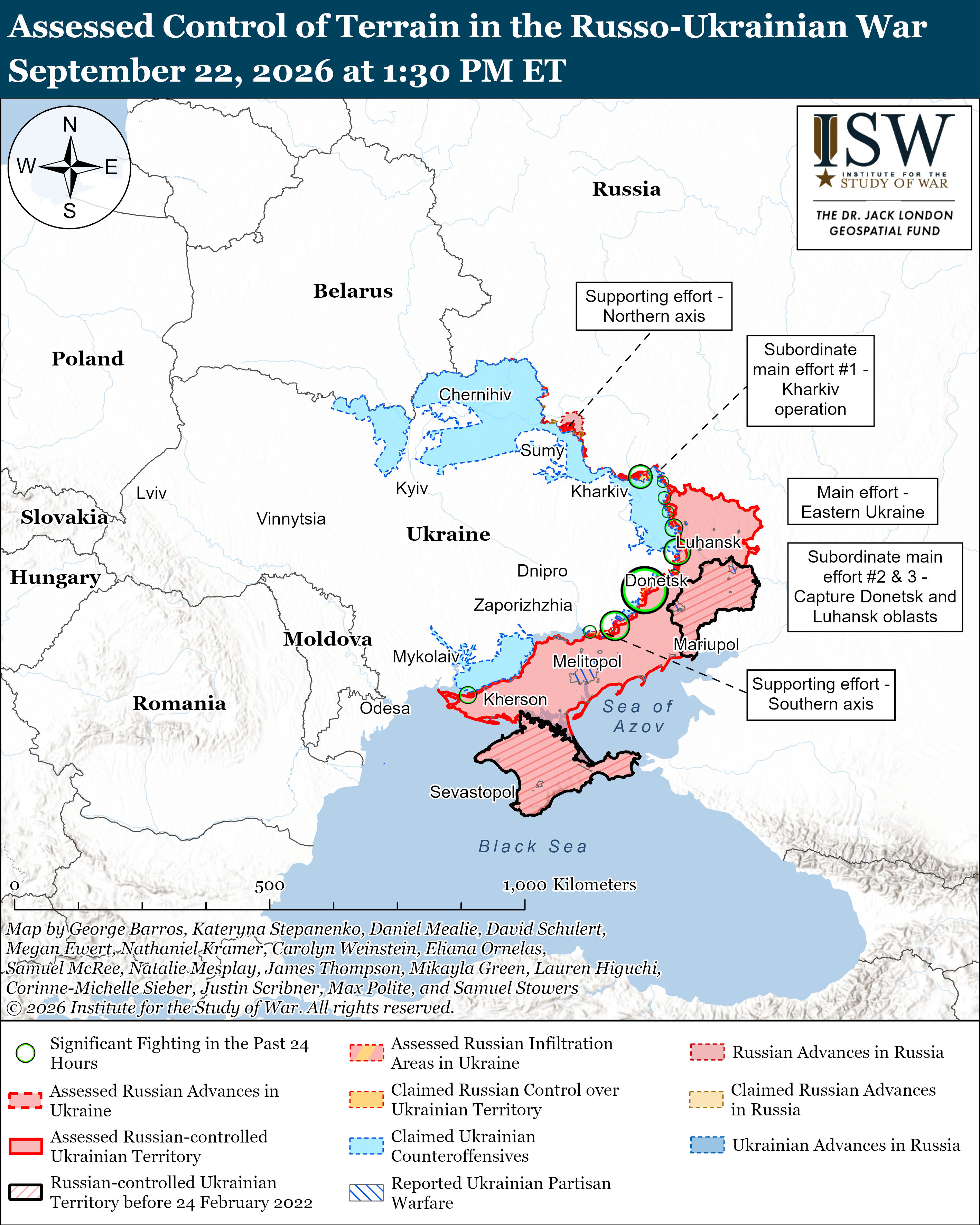Photo: criticalthreats.org Russia Offensive Campaign Assessment: Sept 22, 2026