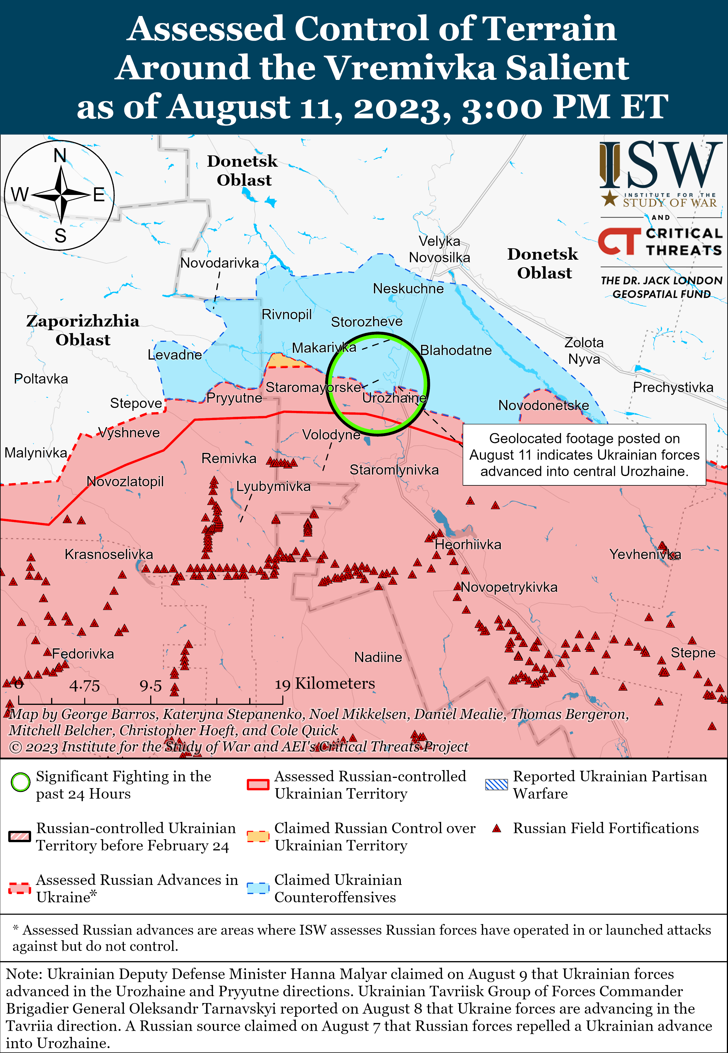 Russian Offensive Campaign Assessment, August 11, 2023